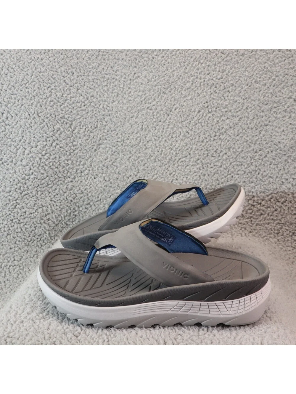 Vionic Restore Charcoal Vapor Flip Flop Sandal Men 7.5 / W 9